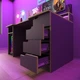 Стол компьютерный игровой Майнкрафт Люкс с подсветкой RGB Антрацит салатовой кромкой L=1600мм (арт.SKRZ1000-116) - изображение 6