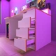 Стол компьютерный игровой Майнкрафт Люкс с подсветкой RGB Белый с оранжевой кромкой L=1600мм (арт.SKRZ1000-119) - изображение 6