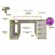 Стол компьютерный игровой Майнкрафт Люкс с подсветкой RGB Белый с розовой кромкой L=1600мм (арт.SKRZ1000-120) - изображение 7
