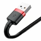Кабель Baseus Cafule Cable USB to Lightning 1.5A 2m Black-Red (CALKLF-C19) - зображення 5