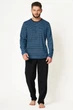 Пижама мужская в полоску Key MNS 384 B24 2XL черный - изображение 1