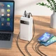 УМБ Павербанк 60000 mAh 22.5W с быстрой зарядкой и фонариком HOCO J86B Портативное зарядное устройство Внешний аккумулятор Белый - изображение 2