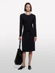 Платье миди осеннее женское Sisley 4NQXLV066-100 L Черное (8056256540243) - изображение 1