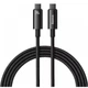 Кабель Baseus Tungsten Gold Type-C to Type-C 240W 1м Black зарядний кабель з передачею даних для MacBook - изображение 1