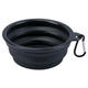 Силіконова складна миcка дорожня Derby Food Grade TPE Collapsible Dog Bowl 350 мл, Чорний - зображення 1