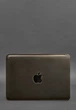 Шкіряний чохол BN для MacBook 14 дюйм, темно-коричневий Crazy Horse - изображение 3