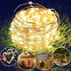 Гирлянда Роса 10м, проволка на батарейках+ USB: 100 LED, теплый белый (a29warmwhite) - изображение 6