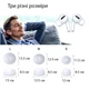 Набір силіконових амбушюр у трьох розмірах S/M/L для навушників Airpods Pro у футлярі, 6 пар, білі "P" (92344449) - зображення 5