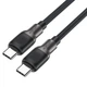 Кабель ACEFAST C10-03 Type-C to Type-C 3A/60W/1.2m цинковые коннекторы Black (6974316283119) - изображение 1