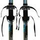Лыжи беговые подростковые в комплекте с палками Zelart SK-0881-130B (l-лыж-130см, l-палки-110см, PVC чехол, крепление регулируемое, цвет черный-синий-желтый) - изображение 2