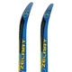 Лыжи беговые подростковые в комплекте с палками Zelart SK-0881-140B (l-лыж-140см, l-палки-120см, PVC чехол, крепление регулируемое, цвет синий-желтый-черный) - изображение 4