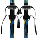 Лыжи беговые подростковые в комплекте с палками Zelart SK-0881-130B (l-лыж-130см, l-палки-110см, PVC чехол, крепление регулируемое, цвет синий-желтый-черный) - изображение 2