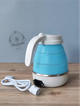 Дорожный чайник силиконовый складной дисковый Electric Kettle wdl-09b 220v 600w 600мл Голубой - изображение 7