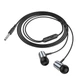 Навушники металеві HOCO M108 Spring metal universal earphones with mic чорні - зображення 1