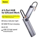 Хаб конвертер BASEUS Type-C Metal Gleam Series 5-in-1 3USB HDMI Type-C 100W CAHUB-CX0G - изображение 5