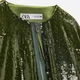 Куртка женская Zara 3221/008 S Зеленая (03221008504025) - изображение 14