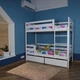 Двухъярусная кровать с ящиками 80x190см - изображение 1