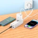 Мережевий фільтр-подовжувач Hoco AC10A (розетка, 2USB, 2USB-С, 2500W, 10 А, 1.5м, PD/QC 65W, Перетин 3х0,75мм, адаптер, швидка зарядка) - білий - зображення 2