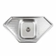 Кухонная мойка из нержавеющей стали Platinum 9550В декор (0,8/180 мм), R - изображение 1