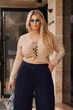 Теплі жіночі штани палаццо Fashion 50/52 темно-синій - зображення 3