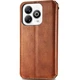 Чехол Deexe Rhombus Wallet для ZTE Blade A75 - Brown - изображение 5
