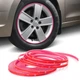 Молдинг защита дисков авто самоклеющийся ElectroKot WheelPro на 4 колеса красный 8м - изображение 1