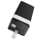 Повербанк з ліхтарем HOCO LED Powermaster J86 40000mAh |2USB/Type-C, PD/QC, 5A/22.5W| Чорний - зображення 7