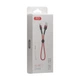 Кабель для заряджання USB XO NB117 2.1A USB/Micro USB 0.25m Red - зображення 1