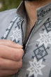 Вышиванка мужская Защитник 2XL Серая (470120193-023) - изображение 4