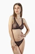 Комплект женский бюстгальтер с мягкой чашкой и стринги из сеточки Felisiya Lingerie Шоколадный 2007+221-111с L - изображение 8