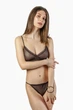 Комплект женский бюстгальтер с мягкой чашкой и стринги из сеточки Felisiya Lingerie Шоколадный 2005+204-111с XL - изображение 3