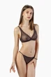 Комплект женский бюстгальтер с мягкой чашкой и стринги из сеточки Felisiya Lingerie Шоколадный 2007+221-111с L - изображение 6