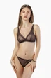 Комплект женский бюстгальтер с мягкой чашкой и стринги из сеточки Felisiya Lingerie Шоколадный 2007+221-111с L - изображение 7