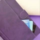 Универсальный чехол для планшета 7 подставка книжка с карманом фиолетовая - изображение 3