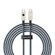 Кабель Type-C на Type-C з підсвіткою Baseus Unbreakable Aramid Series Fast Charging (2m, 100W, 5A). Stellar White - зображення 2