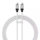 Кабель Type-C на Type-C з підсвічуванням Baseus CoolPlay Series Fast Charging (1m, 100W, 5A, 480 Mbps). White - зображення 3