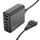Мережевий зарядний пристрій 6 виходів на 75W HOCO Earl 6-port (3xType-C, 3xUSB, PD/QC). Black - зображення 5