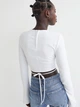 Топ женский H&M 060996367 40 Белый (6666000333704) - изображение 3