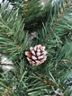 Ялинка штучна Кармен 1.8 м — Преміум пухнаста з срібними кінчиками, шишками та перлами - зображення 2
