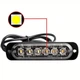 Стробоскоп жовтий 6 led 12-24В додатковий жовтий маячок 1шт - зображення 10