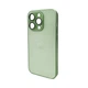 Захисний чохол-накладка AG Glass Matt Frame Color Logo для Apple iPhone 14 Pro Light Green (AGMattFrameiP14PLGreen) - зображення 1
