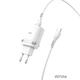 Адаптер мережевий Hoco Type-C Cable Smart FCP / AFC C12Q |1USB, 3A, 18W, QC3.0| білий - зображення 2