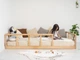 Детская деревянная кровать Busy Wood напольная Модель 10 Натуральное дерево 200х90 см - изображение 1