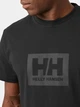 Футболка хлопковая длинная мужская Helly Hansen 53285-990 2XL Черная с принтом (7040056874340) - изображение 3