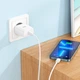 Мережевий зарядний пристрій з кабелем HOCO C104A Stage single port PD20W charger set (C to iP)(EU) White (6931474782908) - изображение 7