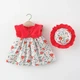 Платье детское с шляпкой Summer Flowers (Красный 90см) - изображение 5