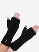 Митенки женские вязаные Malisa Сони ML17203 One Size Черные - изображение 1