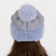 Зимняя вязаная шапка из меха норки Меховой Стиль Соты 54-60 Светлый джинс (130/F) - изображение 4