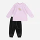 Детский велюровый спортивный костюм (свитшот + штаны) Bembi KS786-QY6 74 см Сиреневый/Черный (06786701834.QY6) - изображение 1