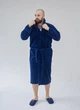 Халат махровий чоловічий 4XL темно-синій (1022-тс) - зображення 2